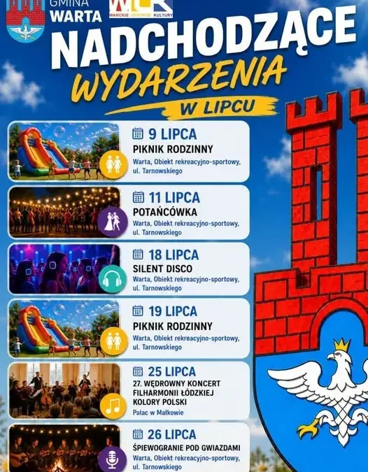 Piknik Rodzinny w Warcie – atrakcje, dmuchańce i piana party już 1 sierpnia
