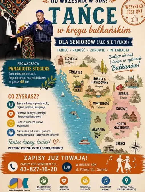Bałkańskie spotkanie dla seniorów w Sieradzu – zapisy trwają