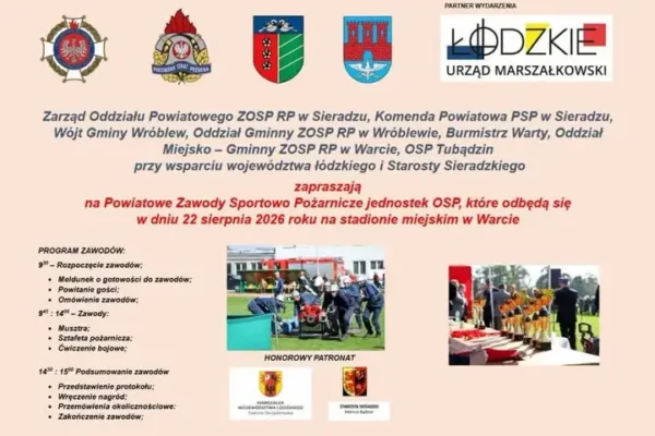 Powiatowe Zawody Sportowo-Pożarnicze OSP już jutro w Warcie
