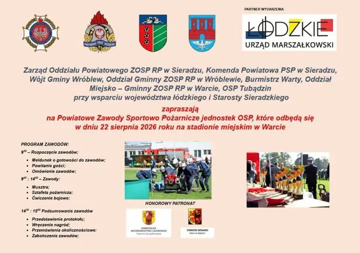 Powiatowe Zawody Sportowo-Pożarnicze OSP już jutro w Warcie