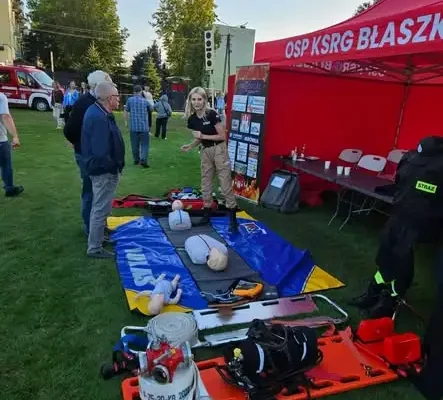 OSP Błaszki uczyło mieszkańców pierwszej pomocy podczas Dożynek Gminnych