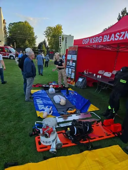 OSP Błaszki uczyło mieszkańców pierwszej pomocy podczas Dożynek Gminnych