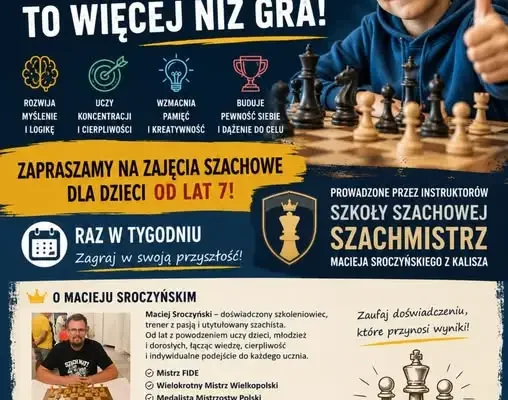 Szachy dla dzieci w Spółdzielczym Domu Kultury w Sieradzu – zapisy trwają