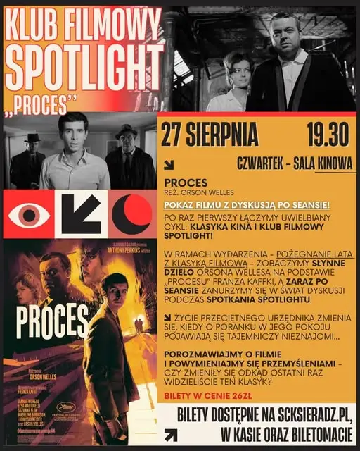 Klub Filmowy SPOTLIGHT zaprasza na seans „Procesu” i dyskusję