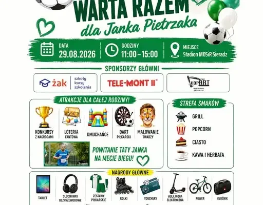 Piknik charytatywny dla Janka Pietrzaka już jutro na stadionie MOSiR Sieradz