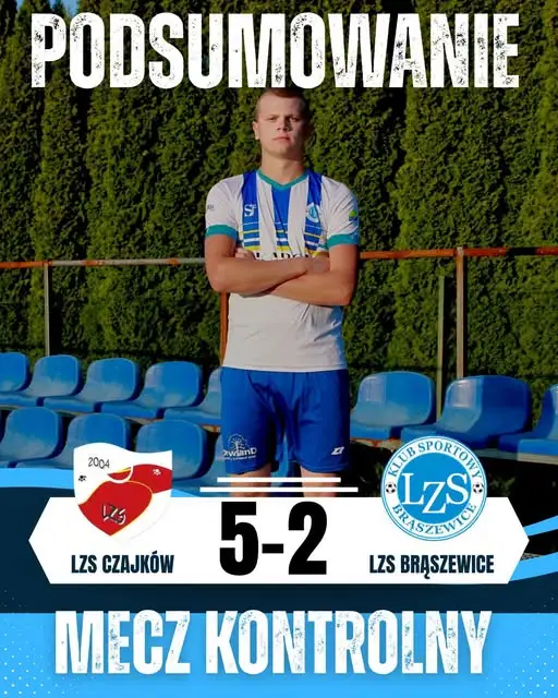 LZS Brąszewice przegrywa w meczu kontrolnym z LZS Czajków 5-2