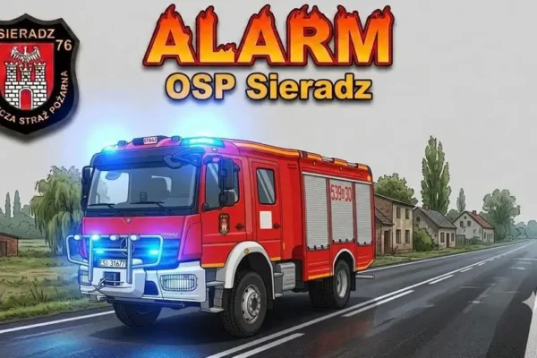OSP Sieradz w gotowości: Powiatowe Zabezpieczenie Rejonu 25 sierpnia