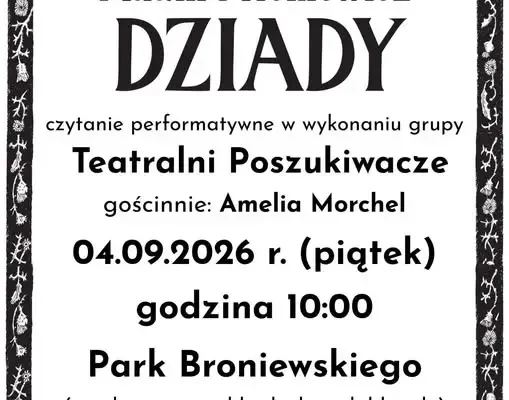 Narodowe Czytanie 2026 w Sieradzu: „Dziady” w wykonaniu Teatralnych Poszukiwaczy
