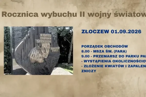 Obchody rocznicy wybuchu II wojny światowej w Złoczewie – program uroczystości