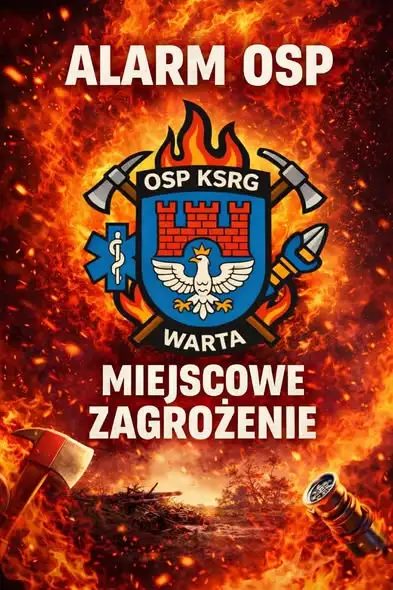 Interwencja OSP Warta: działania na terenie Miedzy przy zagrożeniu atmosferycznym