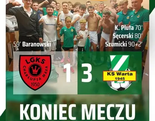 Pucharowy awans Warty II Sieradz. LGKS Charłupia Mała postawił trudne warunki