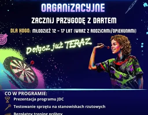 Akademia darta dla młodzieży w Błaszkach – spotkanie organizacyjne już 11 września