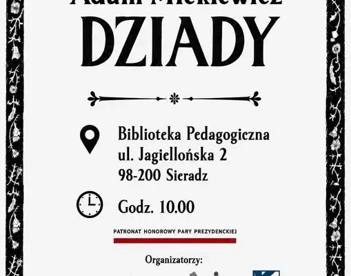 Narodowe Czytanie 2026 w Sieradzu – plenerowe spotkanie przed biblioteką