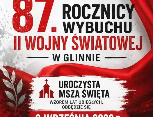 Uroczyste obchody 87. rocznicy wybuchu II wojny światowej w Glinnie