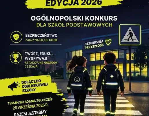 Konkurs „Odblaskowa szkoła 2026” – policja zaprasza szkoły do udziału