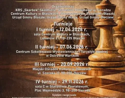Turniej szachowy w Złoczewie – zapisy już otwarte