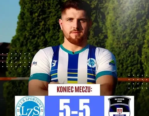 LZS Brąszewice zremisował 5:5 z KS Inter Sieradz Woźniki w emocjonującym meczu