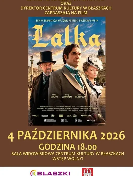 „Lalka” na dużym ekranie – bezpłatny pokaz w Błaszkach