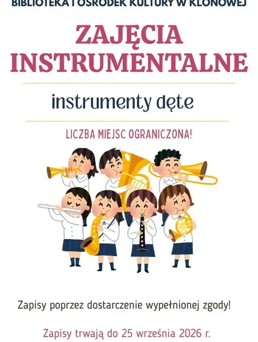 Zajęcia z instrumentów dętych w Klonowej – zapisy do 25 września