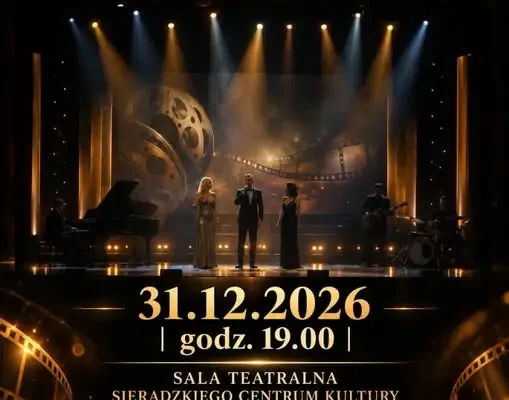 Sylwestrowa Noc Przebojów Filmowych w Sieradzu – muzyczna gala w Teatrze Miejskim
