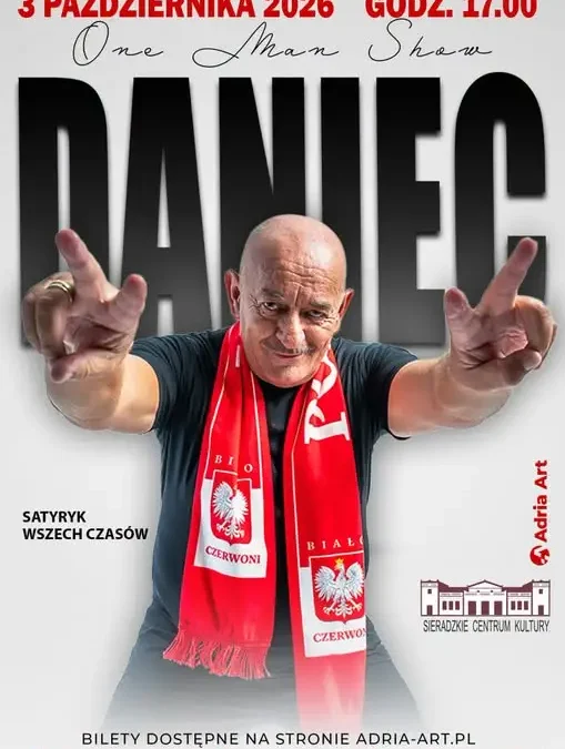 Marcin Daniec wystąpi w Sieradzu – One Man Show już 3 października