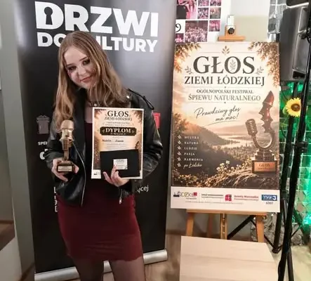 Malwina z II miejscem na I Ogólnopolskim Festiwalu Śpiewu Naturalnego Ziemi Łódzkiej