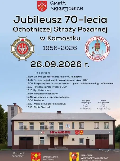 70-lecie OSP Kamostek – jubileuszowa zbiórka i piknik strażacki