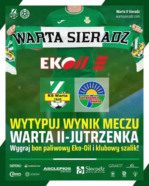 Konkurs przed meczem Warty II Sieradz z Jutrzenką Warta – do wygrania kupon paliwowy i szalik