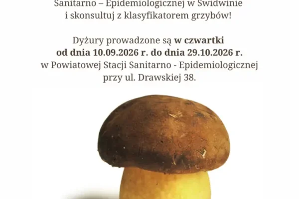 Świdwin: bezpłatne konsultacje grzyboznawcy w sanepidzie